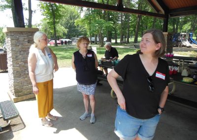 Tierney, Kim, & Anita waiting for lunch