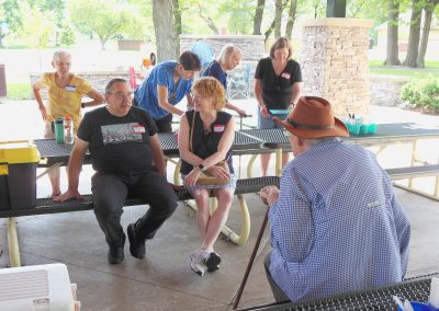 Tony, Kim, & Don visiting before lunch