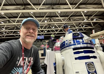 David with R2D2 at Comicon 2025