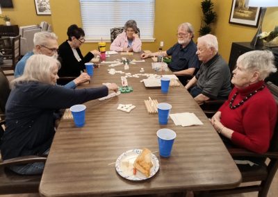 Gamers, Mexican Train Dominoes & snacks