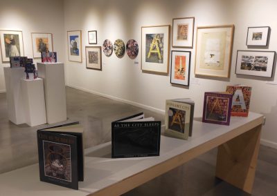 Books by Stephen T Johnson on display